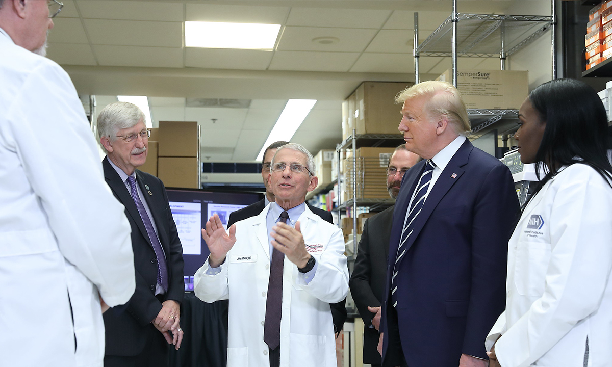 President Trump tours NIH with Dr. Fauci on March 3