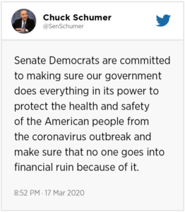 Senator Schumer Tweet